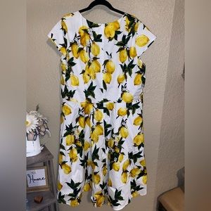 Bbonlinedress Women's 1950s Retro Vintage Square Neck Cocktail Swing Dress 5XL